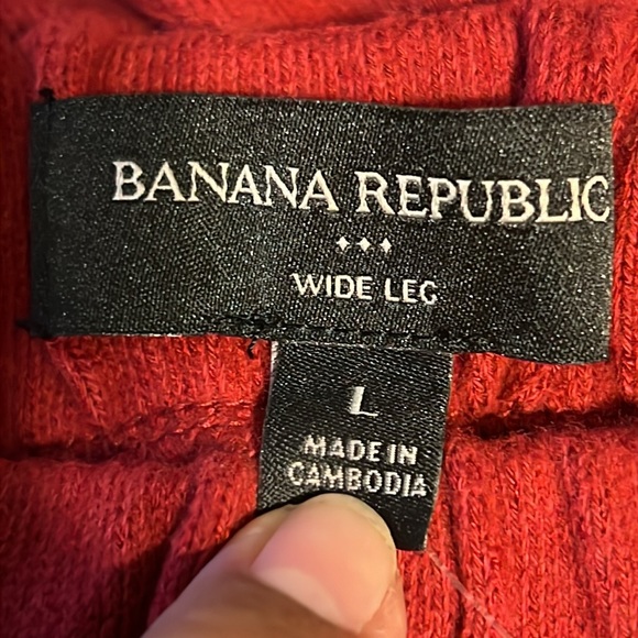 Banana Republic women’s wide leg pants Size Large Color Red - Picture 6 of 8